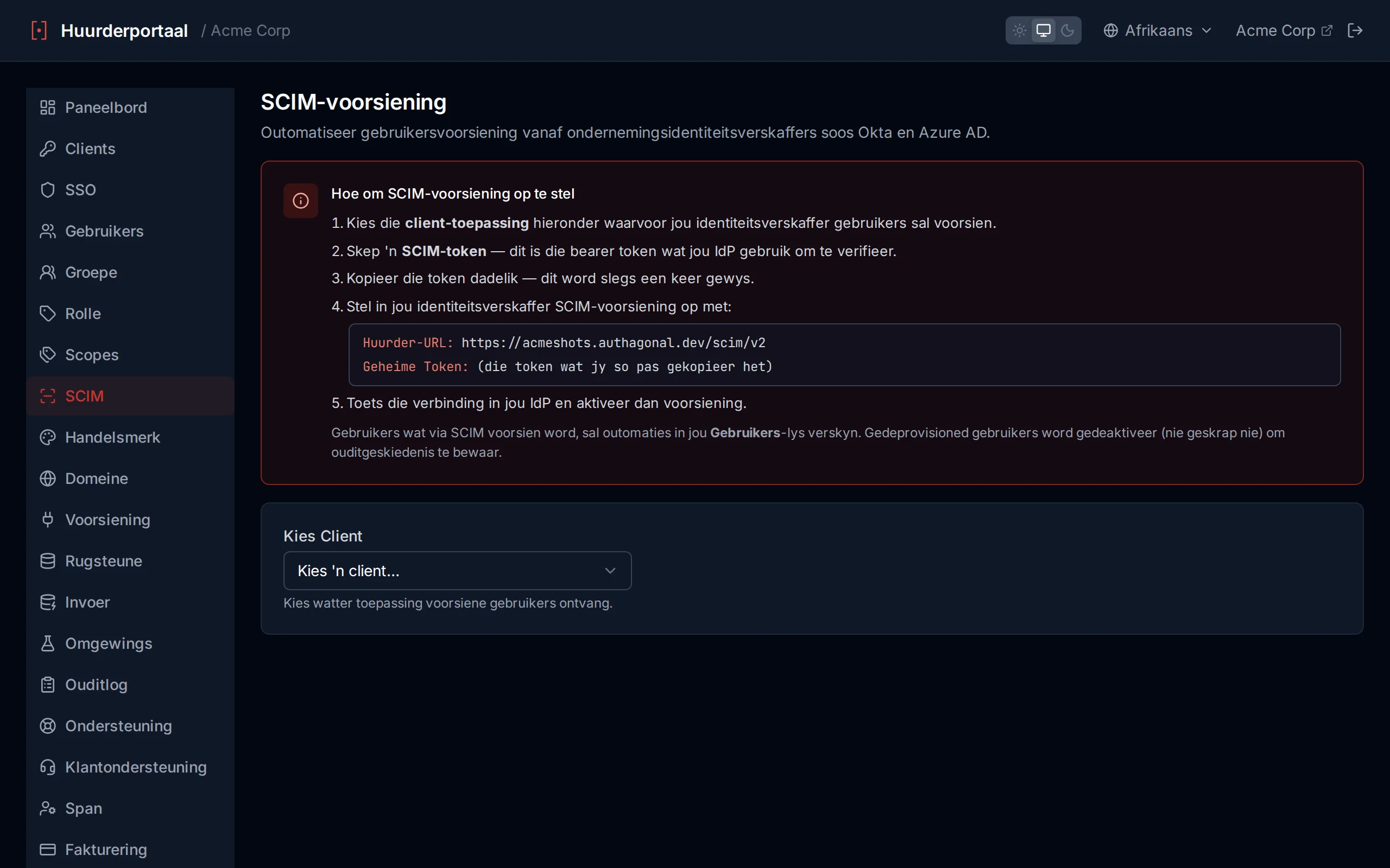 SCIM 2.0-voorsiening
