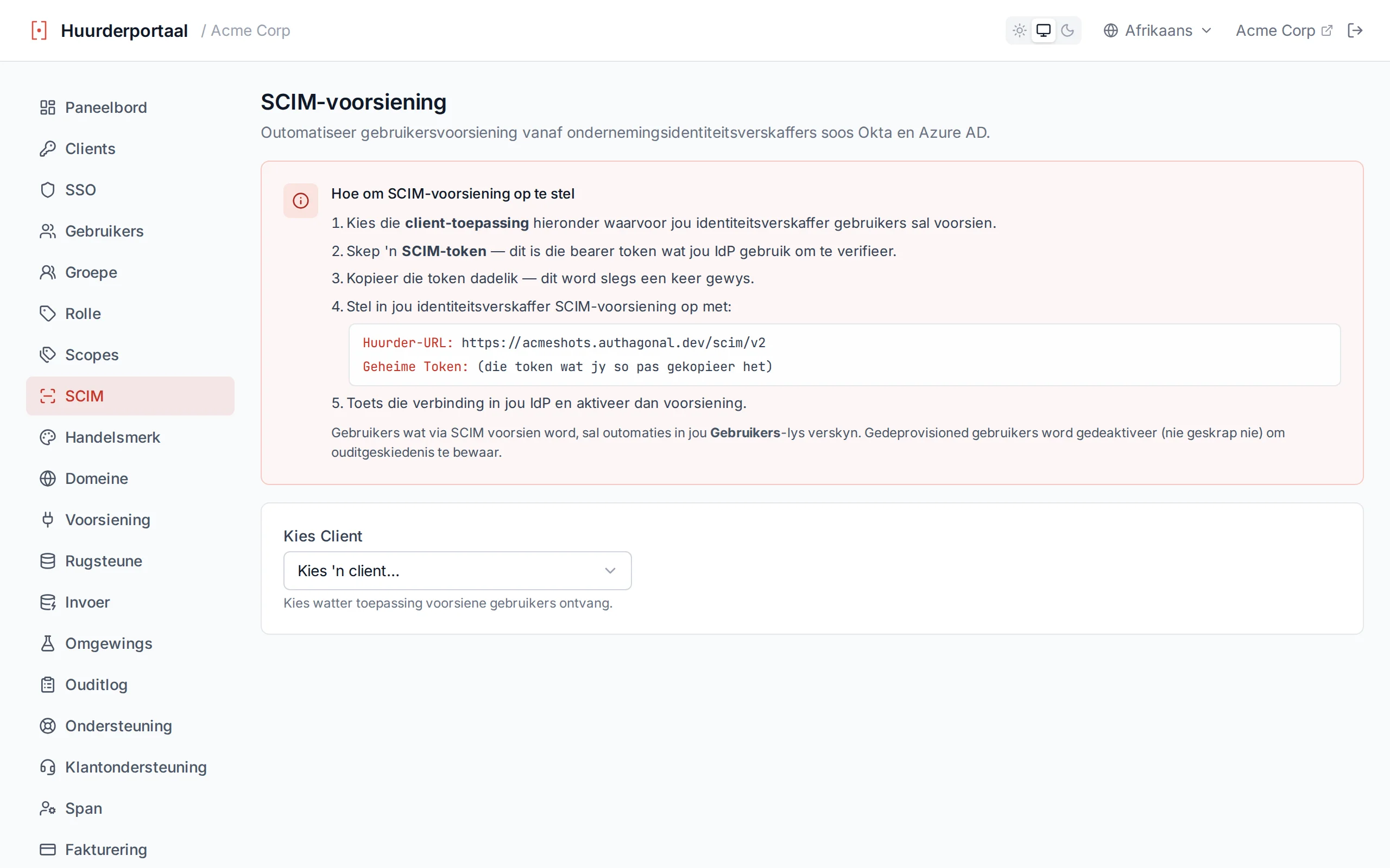 SCIM 2.0-voorsiening