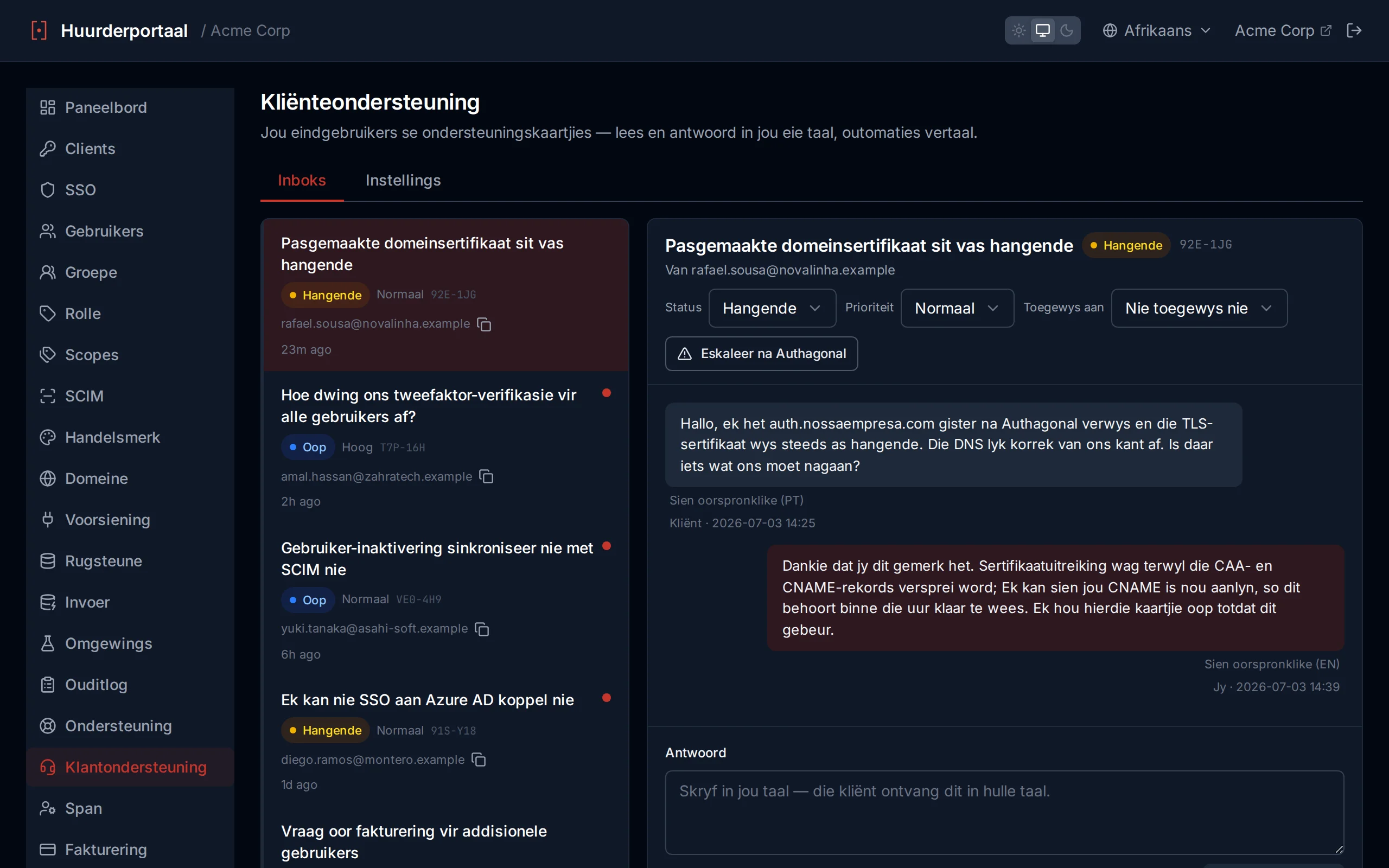 Kliëntondersteuning