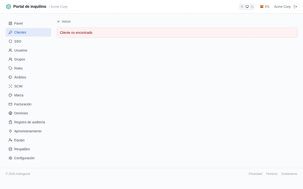 MFA policy dropdown showing Disabled, Enabled, and Required options on the client configuration page
