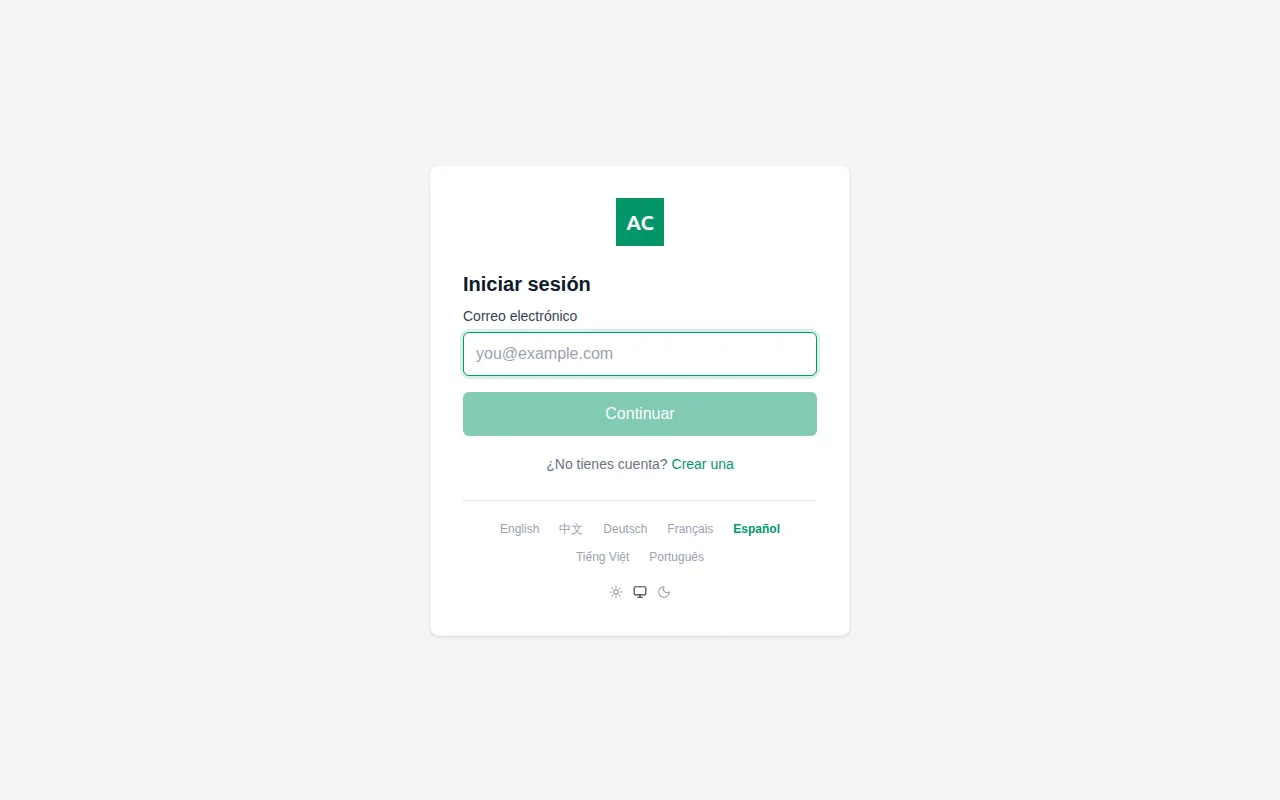 Authagonal login page with email and password fields, branded with tenant logo